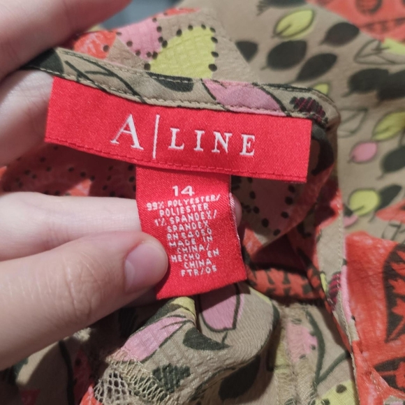 Y2K pink floral chiffon sweetheart neckline blouse - Picture 7 of 7